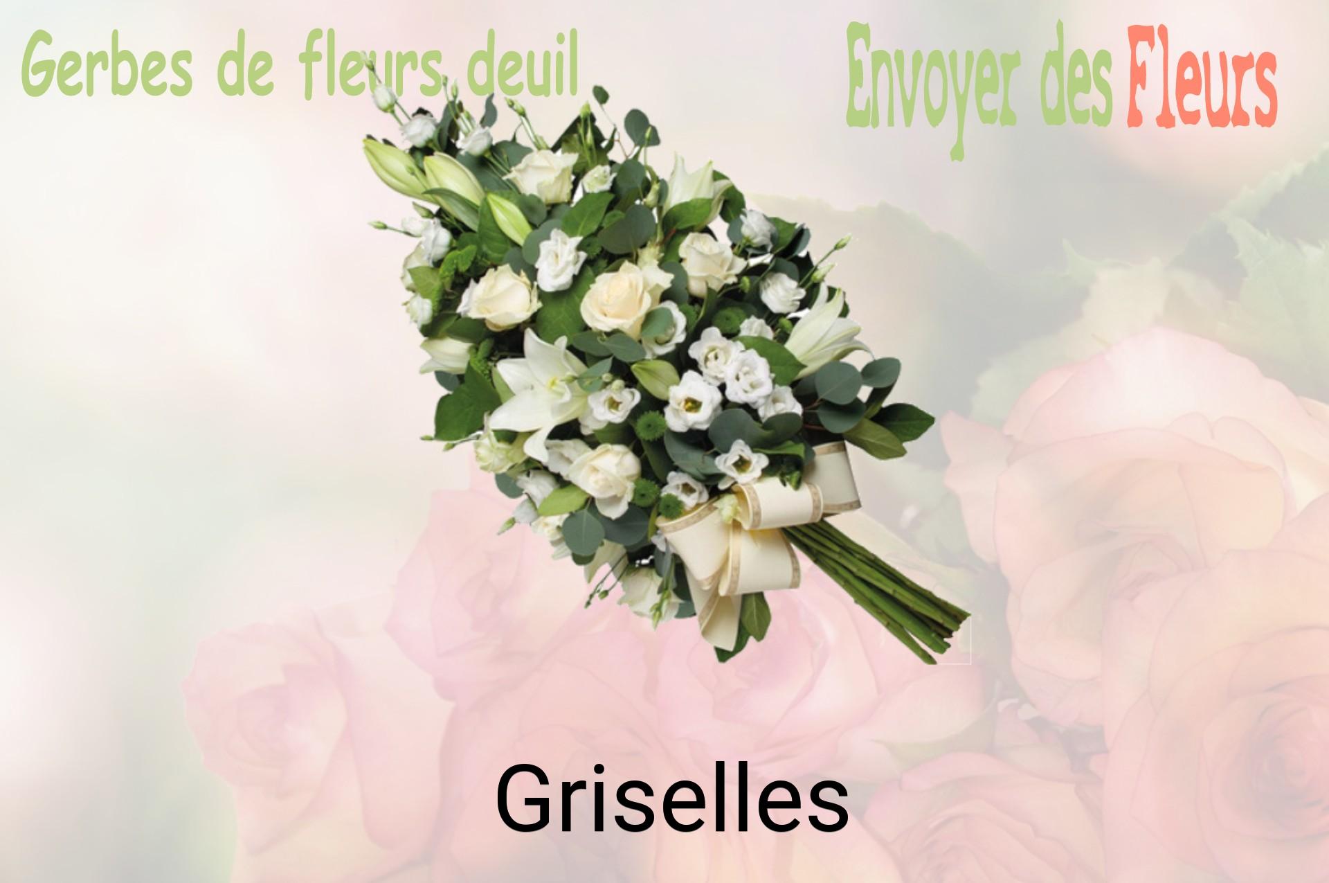 Gerbe de fleurs de deuil livrée à Griselles